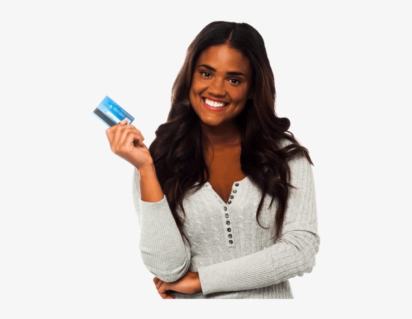 Free Png Women Holding Credit Card Png Images Transparent - Girl, transparent png