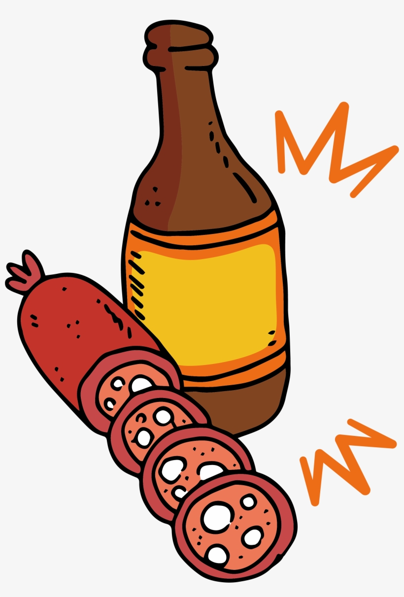 Sausage Beer Bratwurst Hot Dog Clip Art - Beer, transparent png