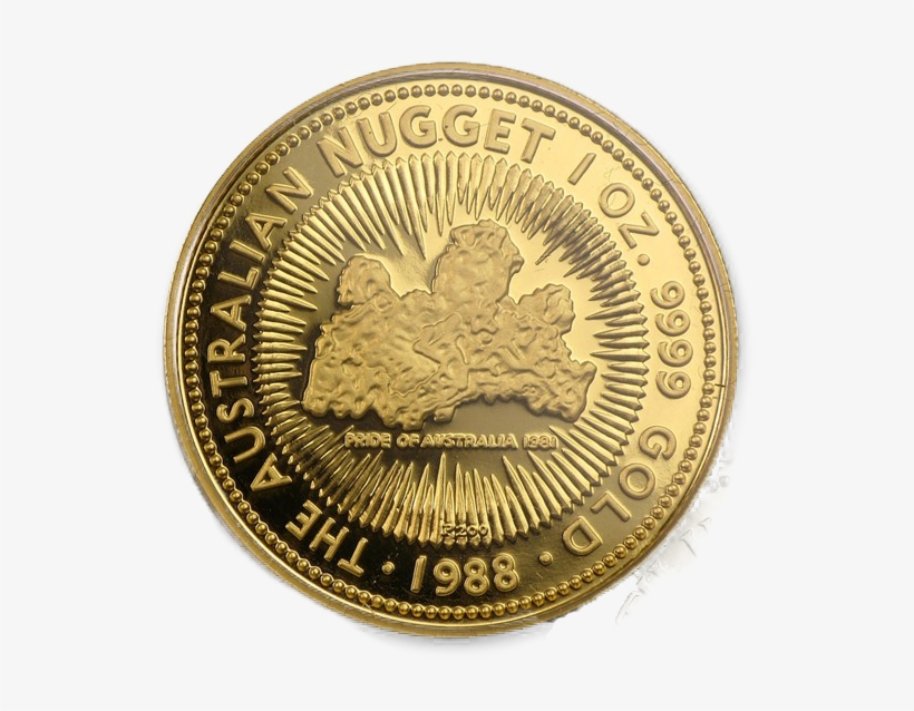 Australian Nugget Gold Coin - Australian Nugget 1 Oz 1988, transparent png