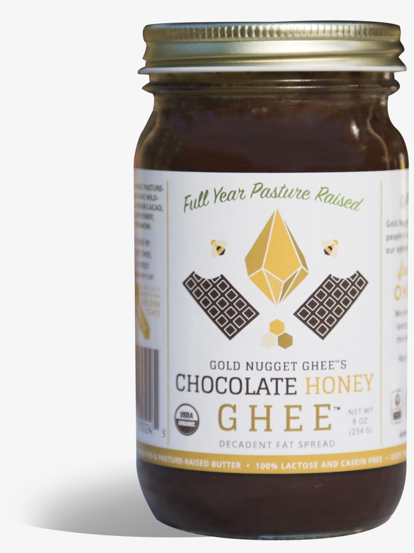 Chocolate Honey Ghee - Grass-fed Organic Chocolate Honey Ghee By Gold Nugget, transparent png