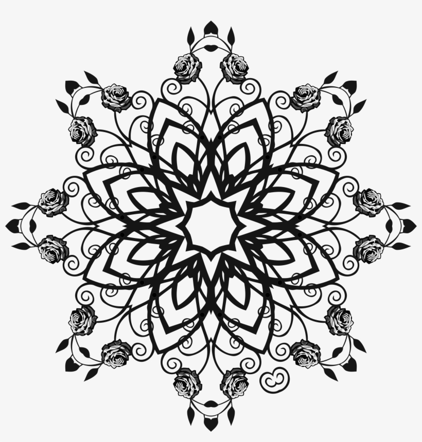 This Free Icons Png Design Of Rose Floral Flourish, transparent png