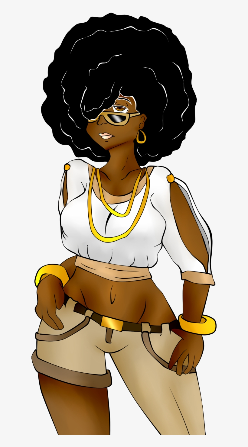 Png Library Stock Africa Clipart Desert Person - Girl Afro Png, transparent png