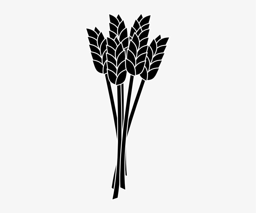 Clip Art - Wheat Black And White Clip Art, transparent png