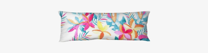 Watercolor Exotic Flowers And Leaves Background - Soil, transparent png