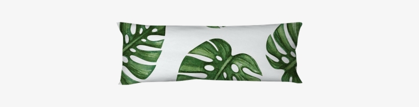Watercolor Tropical Palm Leaves Seamless Pattern - Palm Leaves Ii 18-inch X 18-inch Wall Art Multi Large, transparent png