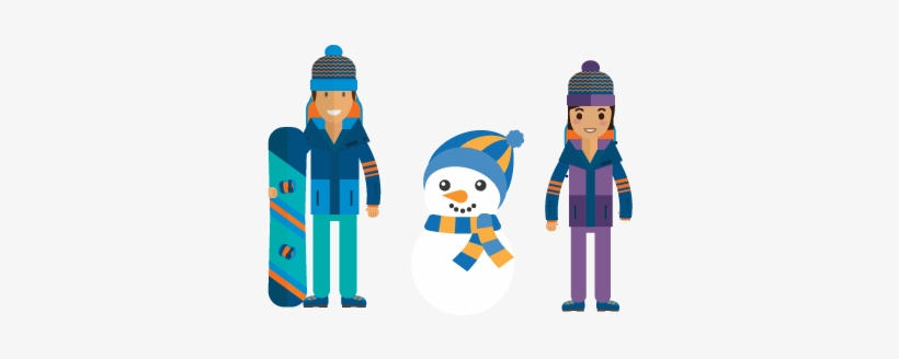 College Students With Snowman - Student, transparent png