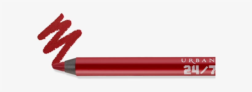 Bad Blood Dark Red - Urban Decay - 24/7 Glide-on Lip Pencil - Hex, transparent png