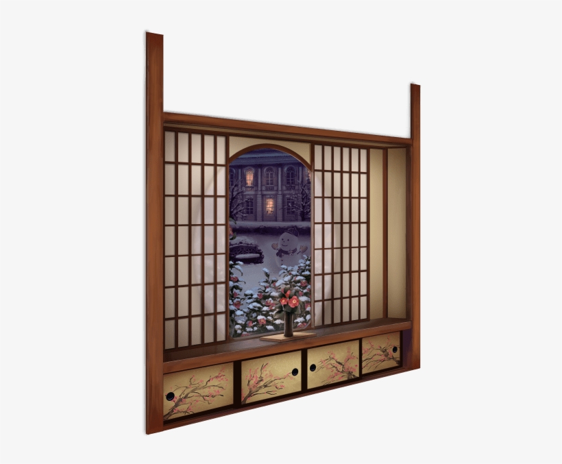 Winter Snow-viewing Windows - Shōji, transparent png