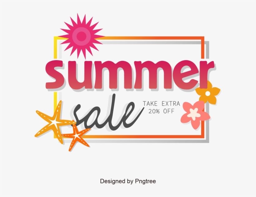 Summer Sale With Label Vector, Summer Sale, Sale Vector, - Transparent Vector Png Summer, transparent png