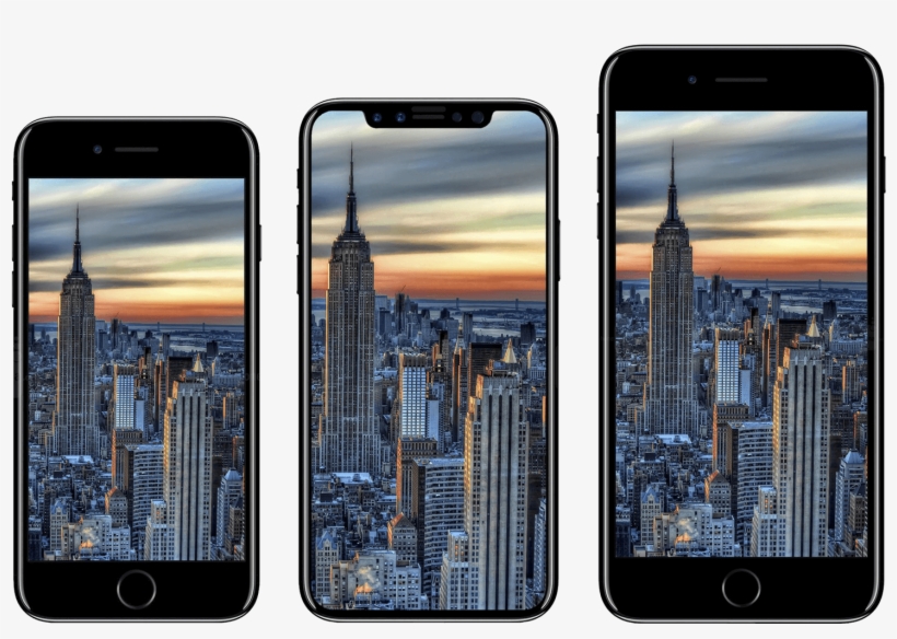 3 Iphones Beside Each Other - Iphone 8 A Iphone X, transparent png