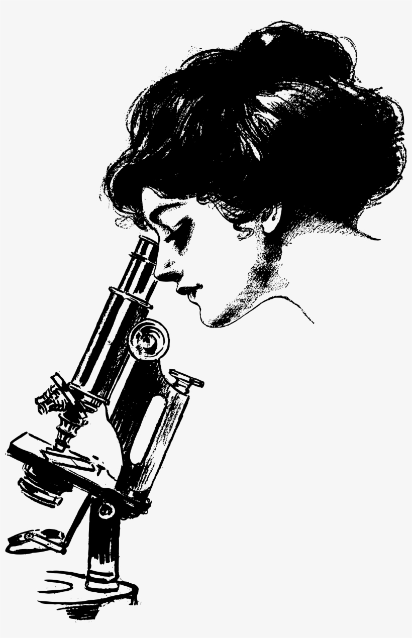 This Free Icons Png Design Of Lady And Microscope, transparent png