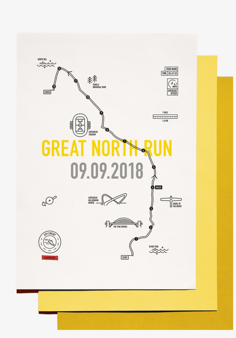 Prd Img Unframed Paper Great North Run, transparent png