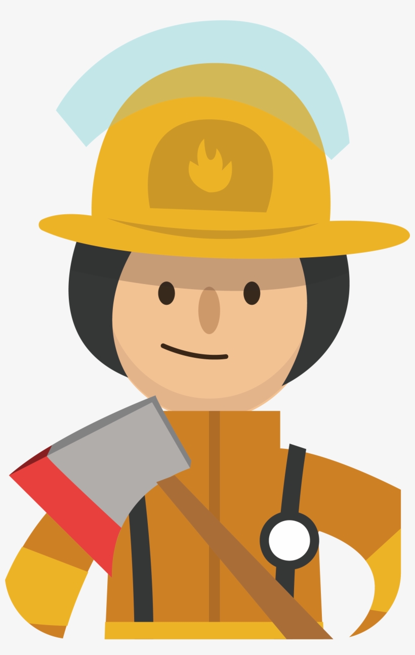 Clip Art Heroic Fireman Transprent Png Free - Bombero Vector Png, transparent png