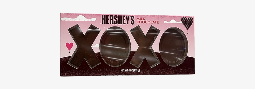 Hershey's Valentine's Xoxo Milk Chocolate Bars 4 Oz - Happy Valentine's Day Hershey Kiss, transparent png