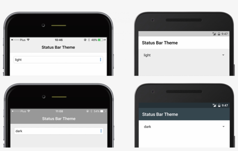 This Property Will Control The Foreground Text And - Android Status Bar Light Theme, transparent png