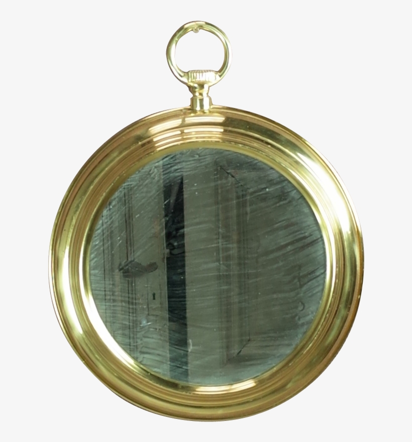 Brass Pocket Watch Mirror - Locket, transparent png