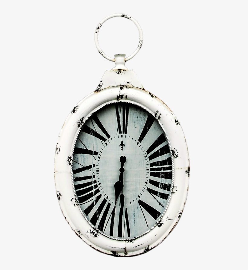 Clock Wall Clock Pocket Watch - Antique Cream Iron Clock (white), transparent png