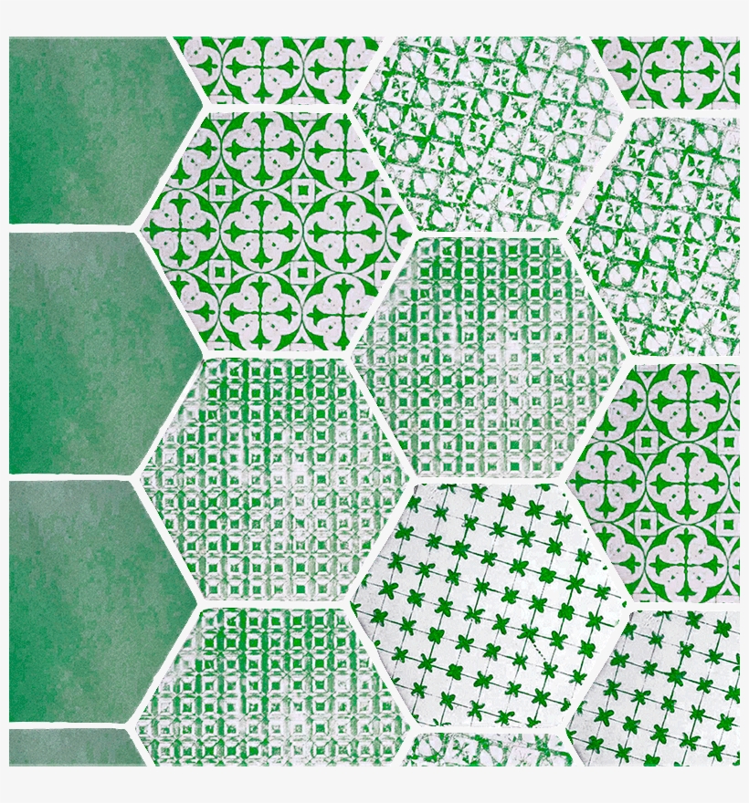 Carrelage Hexagonal Cevh0008 - Carrelage Hexagonal Vert, transparent png