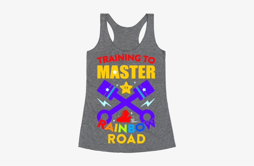 Training To Master Rainbow Road Racerback Tank Top - My Lazy Sexy Sloth Costume Racerback Tank Top Top:, transparent png
