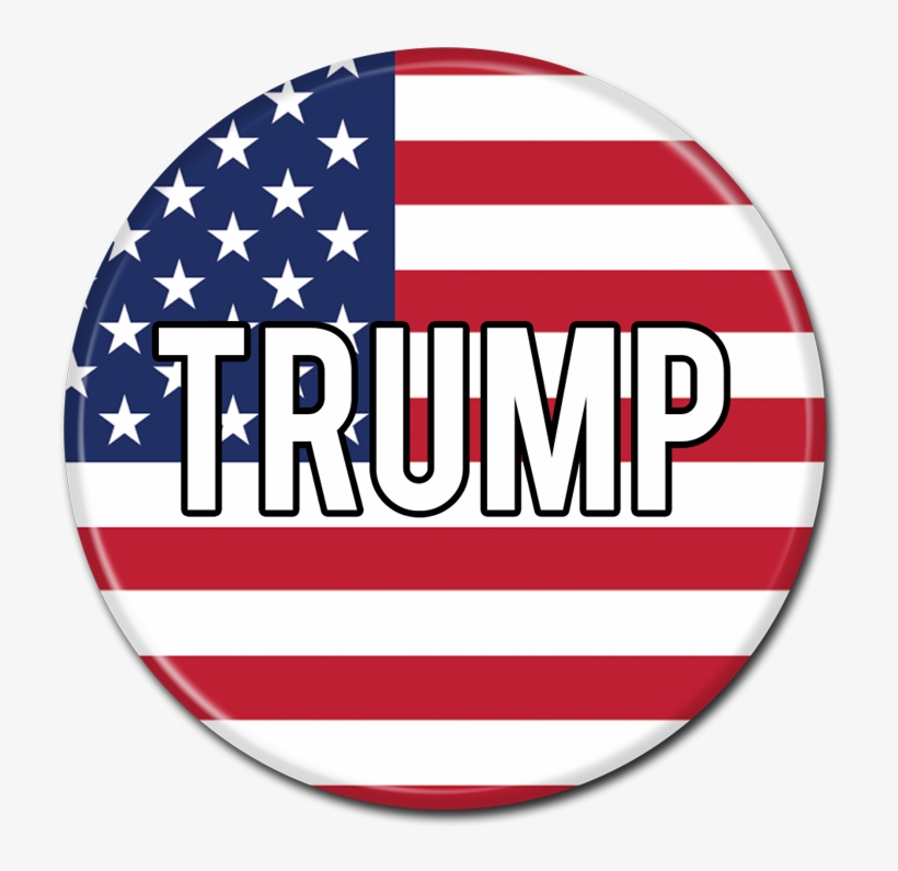 Donald Trump Button - Circle Country Flag Usa, transparent png