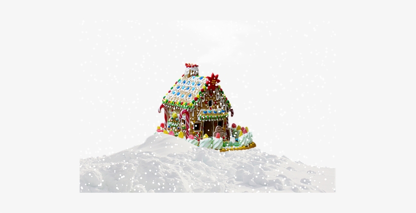 Christmas, Gingerbread House, Snow - Gingerbread House, transparent png