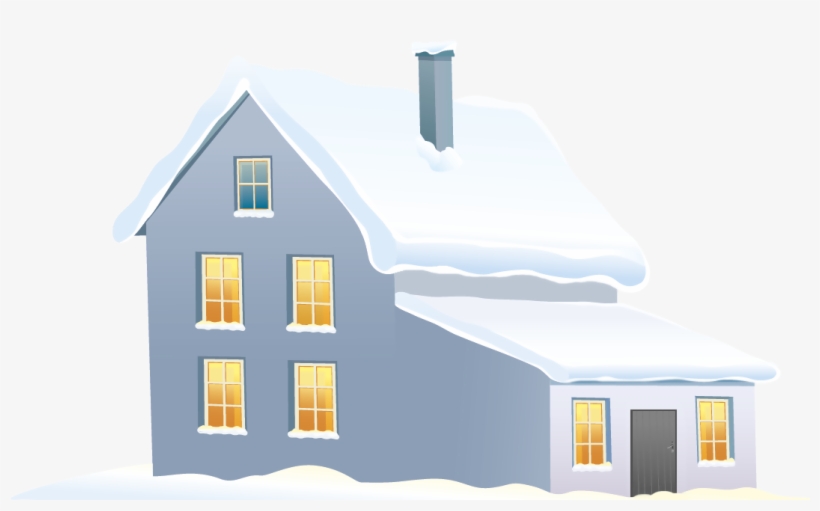 Clipart Winter House - Winter House Png, transparent png