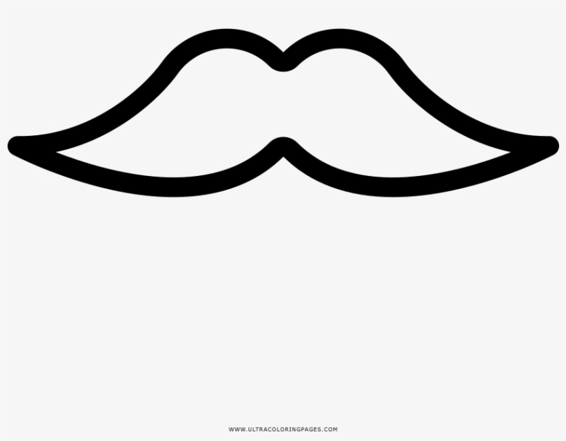 Bigote Página Para Colorear - Desenho De Um Bigode, transparent png