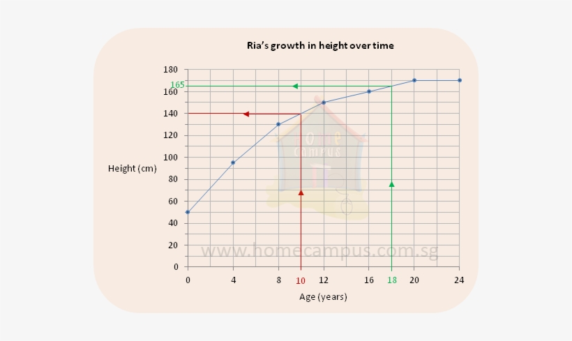 The Following Line Graph Shows Ria's Height From Birth - Line Graph ...