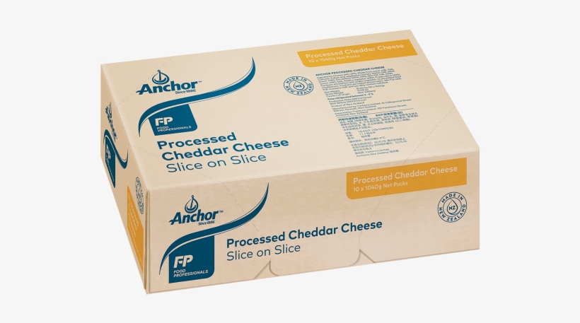 Anchor Slice On Slice Processed Cheddar Cheese - Cheese, transparent png