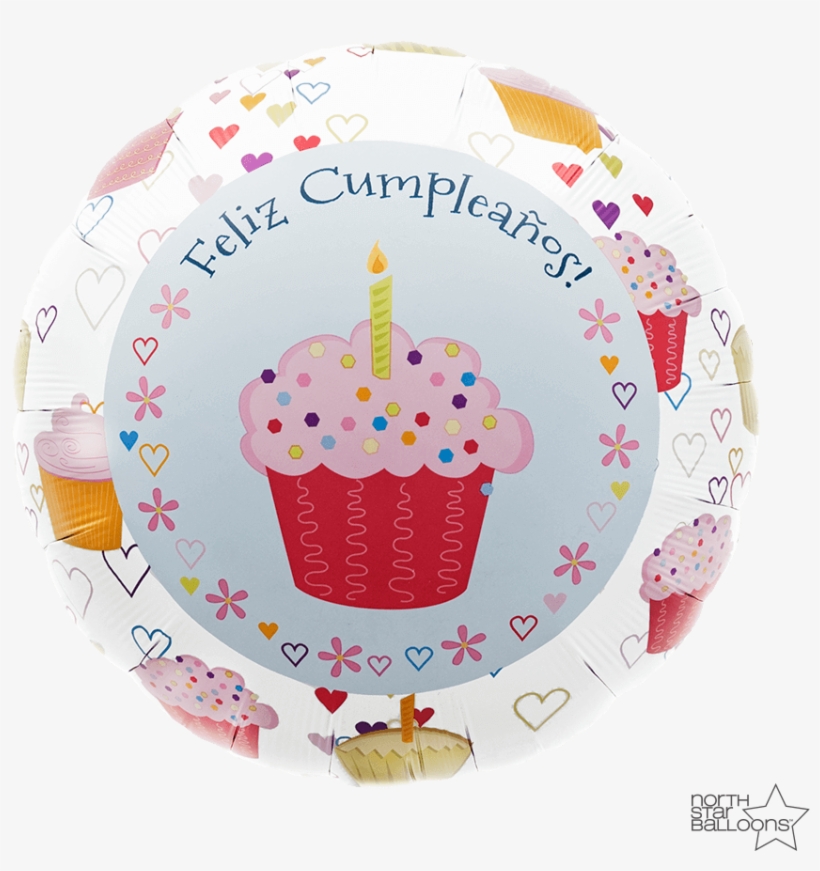 Cupcake Hearts Feliz Cumpleaños 18 In*, transparent png