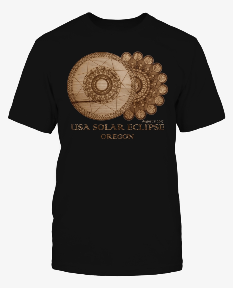 Oregon Usa Solar Eclipse Wood Grain Etched T Shirt - Usa Solar Eclipse August 21 2017 Timber Etch Design, transparent png