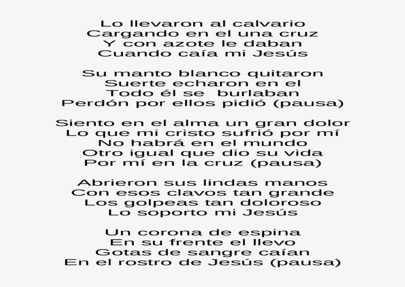 Llevaron Al Calvario Letra, transparent png