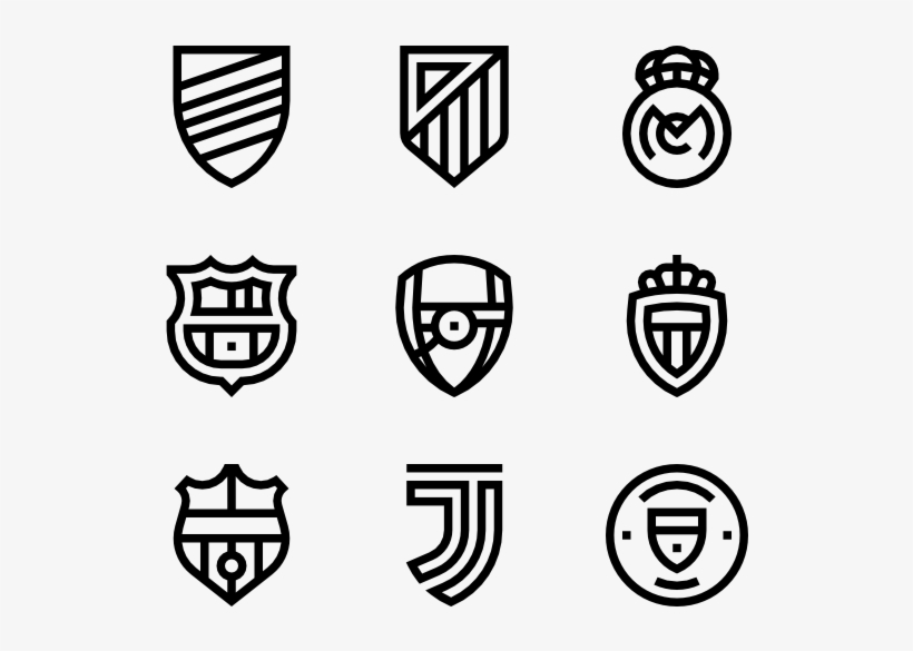 Football Shields - Mexican Elements Vector Black And White, transparent png
