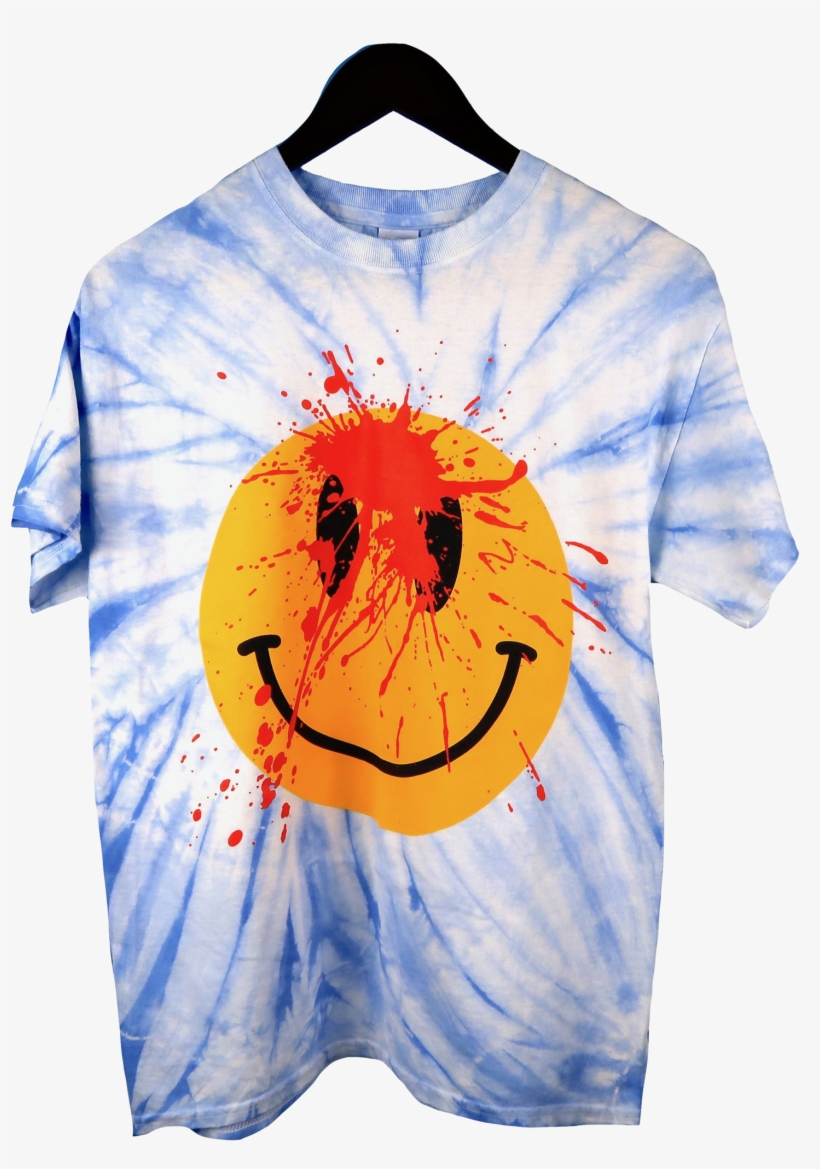 Playboi Carti Die Lit Tour Tie Dye Smiley Face T-shirt, transparent png