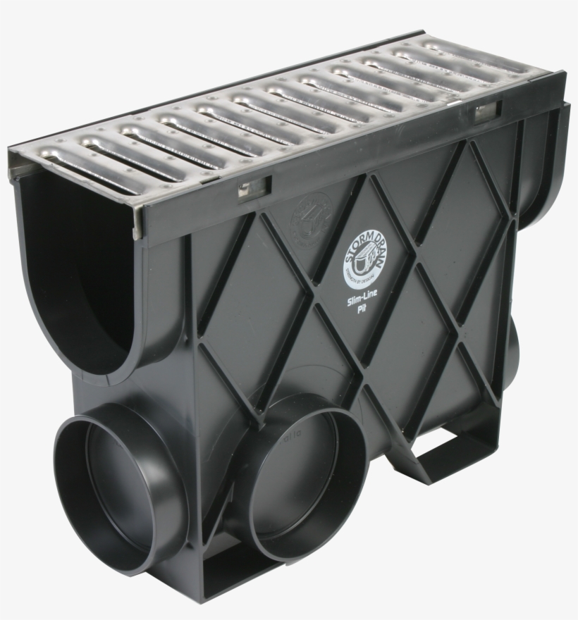 R3435 Reln Inline Sump With Stainless Steel Grate - Storm Drain Slimline Pit Black Grate, transparent png