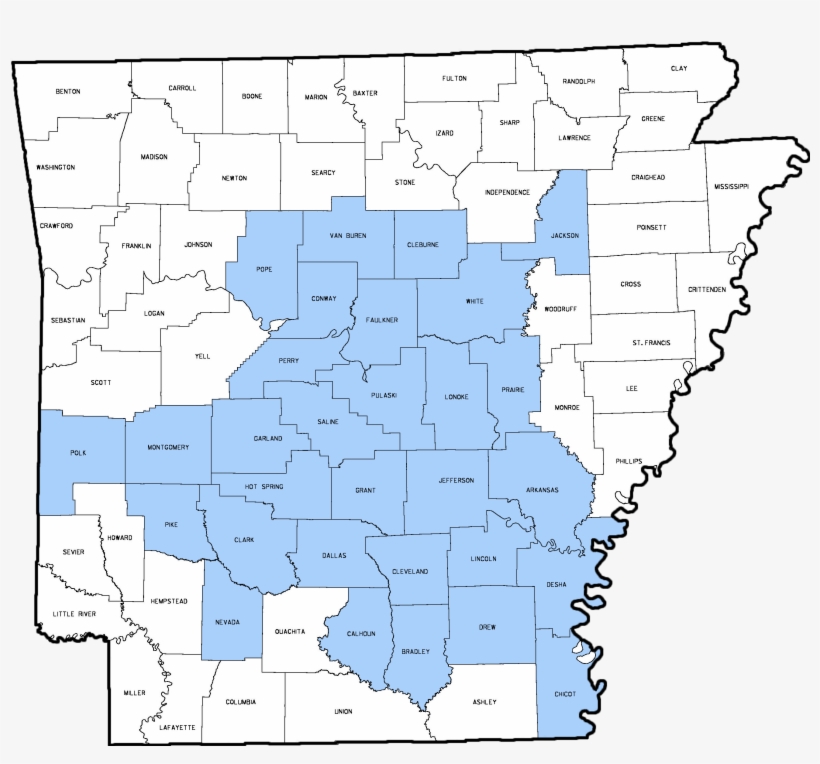 Eligible Counties - Arkansas - Карта Штата Арканзас Сша, transparent png