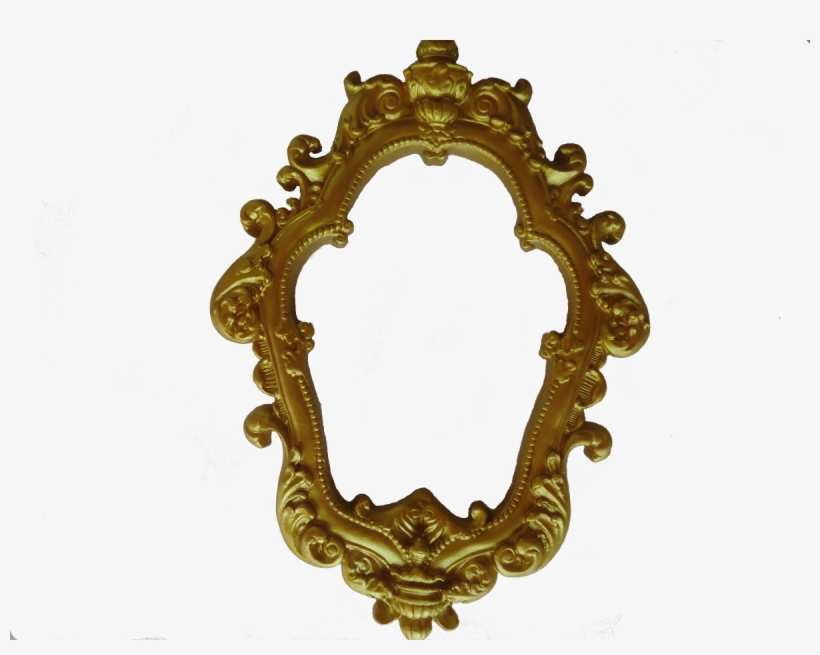 Moldura Veneziana Com Espelho Dourada - Mirror, transparent png