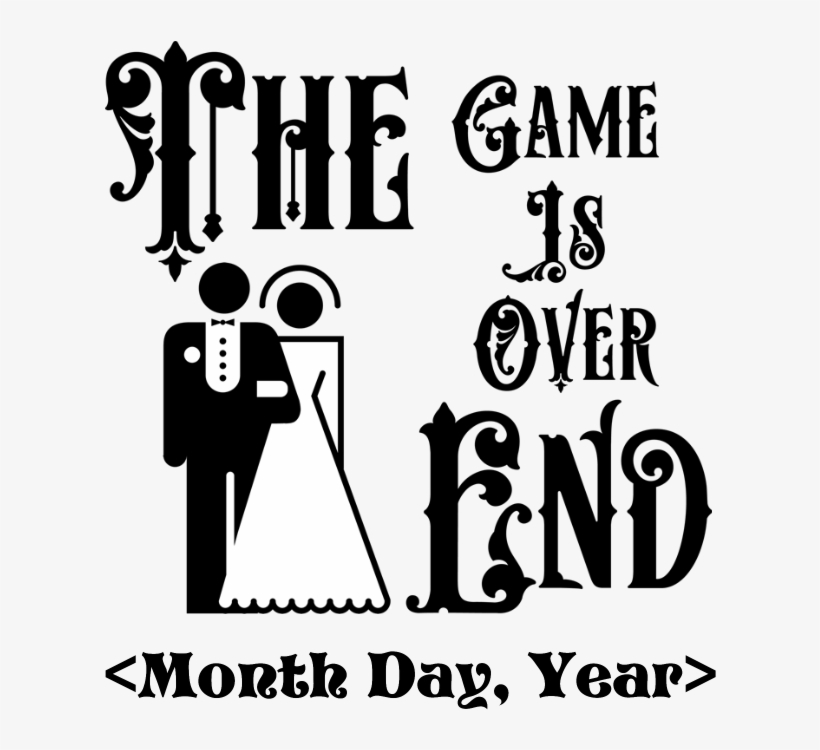 Back Design - Game Over Married, transparent png
