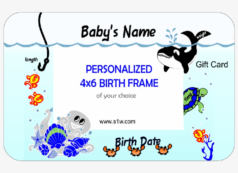 Under The Sea Whale Gift Card Presentation Package - Gift Card, transparent png