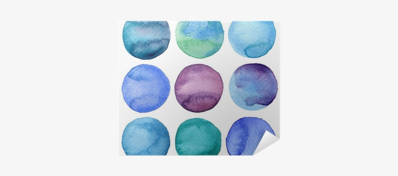 Watercolor Hand Painted Circles Collection Poster • - Melissa Van Hise Colorsphere Iii Framed Painting Print, transparent png