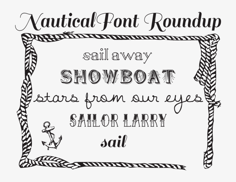 Free Font Roundup - Nautical Fonts, transparent png