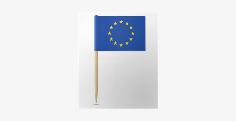 Official Flag Of European Union Toothpick Poster • - European Union, transparent png