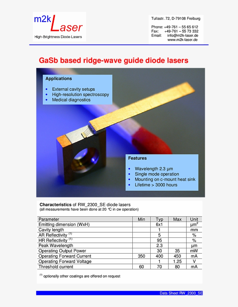 2300nm 35mw C Mount M2k Laser - Laser, transparent png