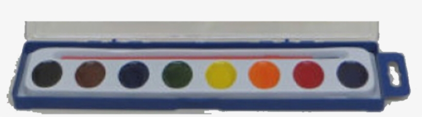 Funstuff 8 Colour Water Colour Set With Brush, Hard - Watercolor Paint, transparent png