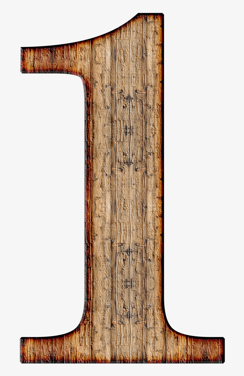 Descargar - Wood Number 1 Png, transparent png