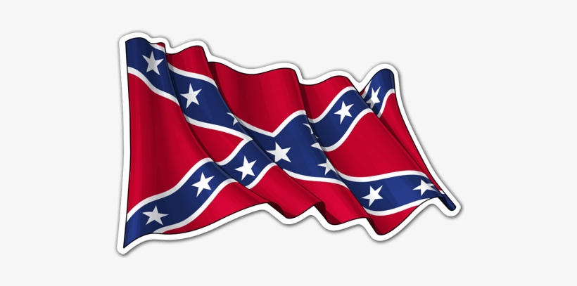 Bandera Confederada Rebelde - Waving Confederate Flag Vector, transparent png