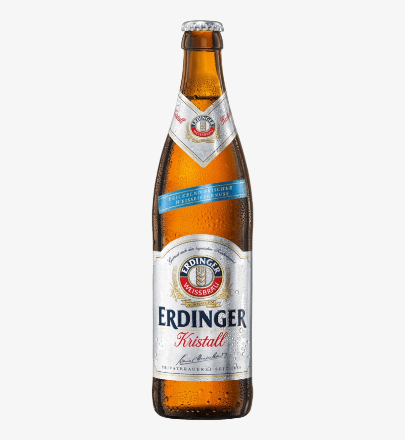 Kristall Flasche - Erdinger Weissbier, transparent png