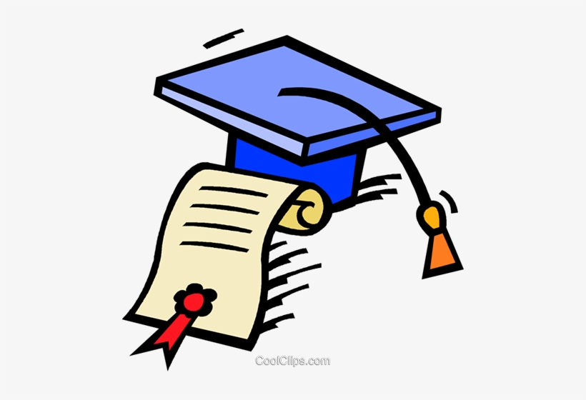 Sombrero De La Graduación Con Un Diploma Libres De - Highschool Clipart, transparent png