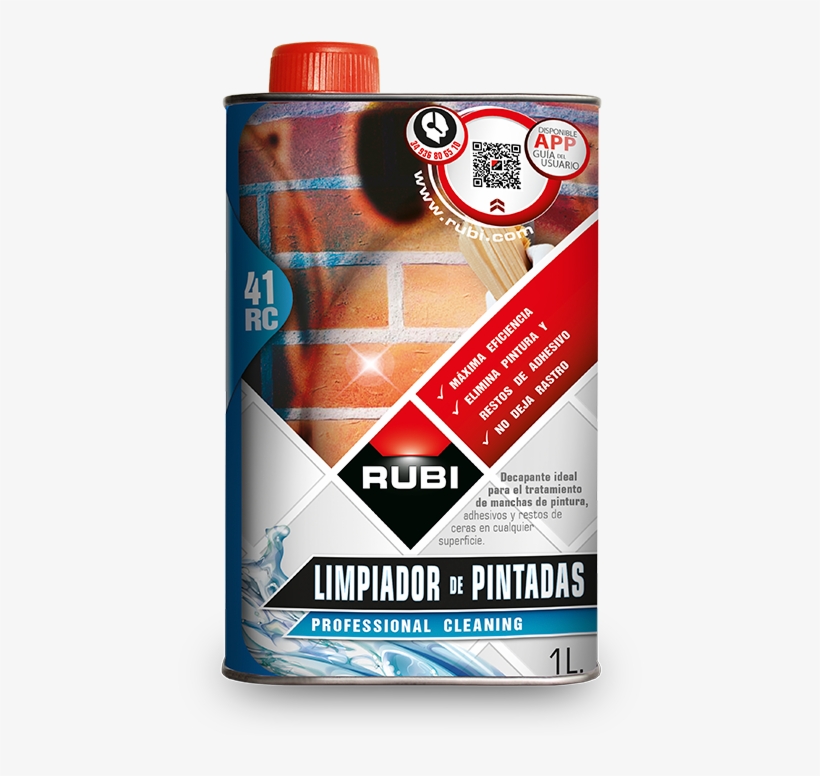 Rc41limpiador De Pintadas - Limpiador De Epoxy Rubi Rc-42 - 1 Litro, transparent png