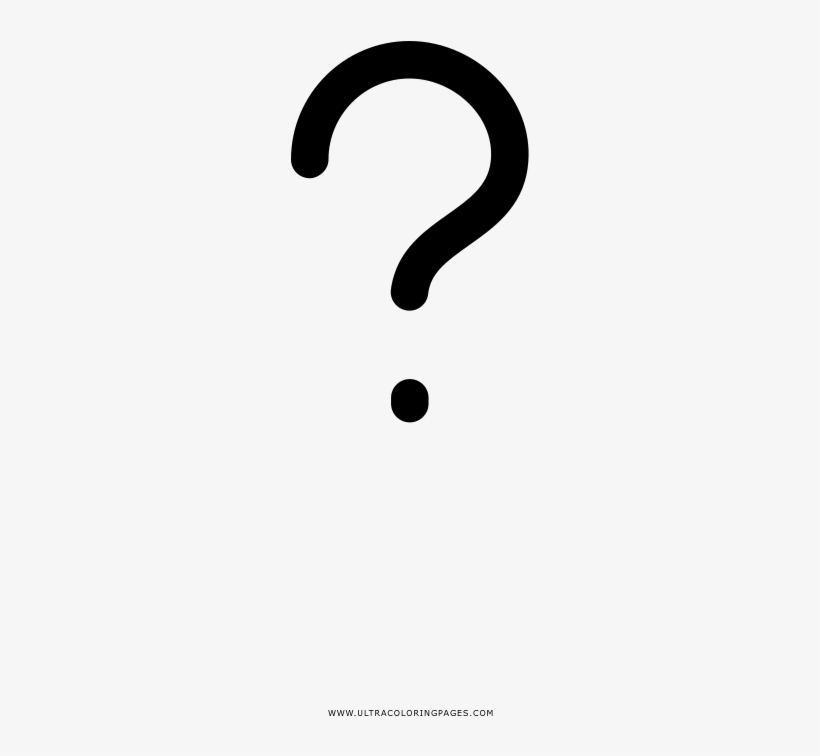 Dibujo De Signo De Interrogación Para Colorear - Question Mark, transparent png